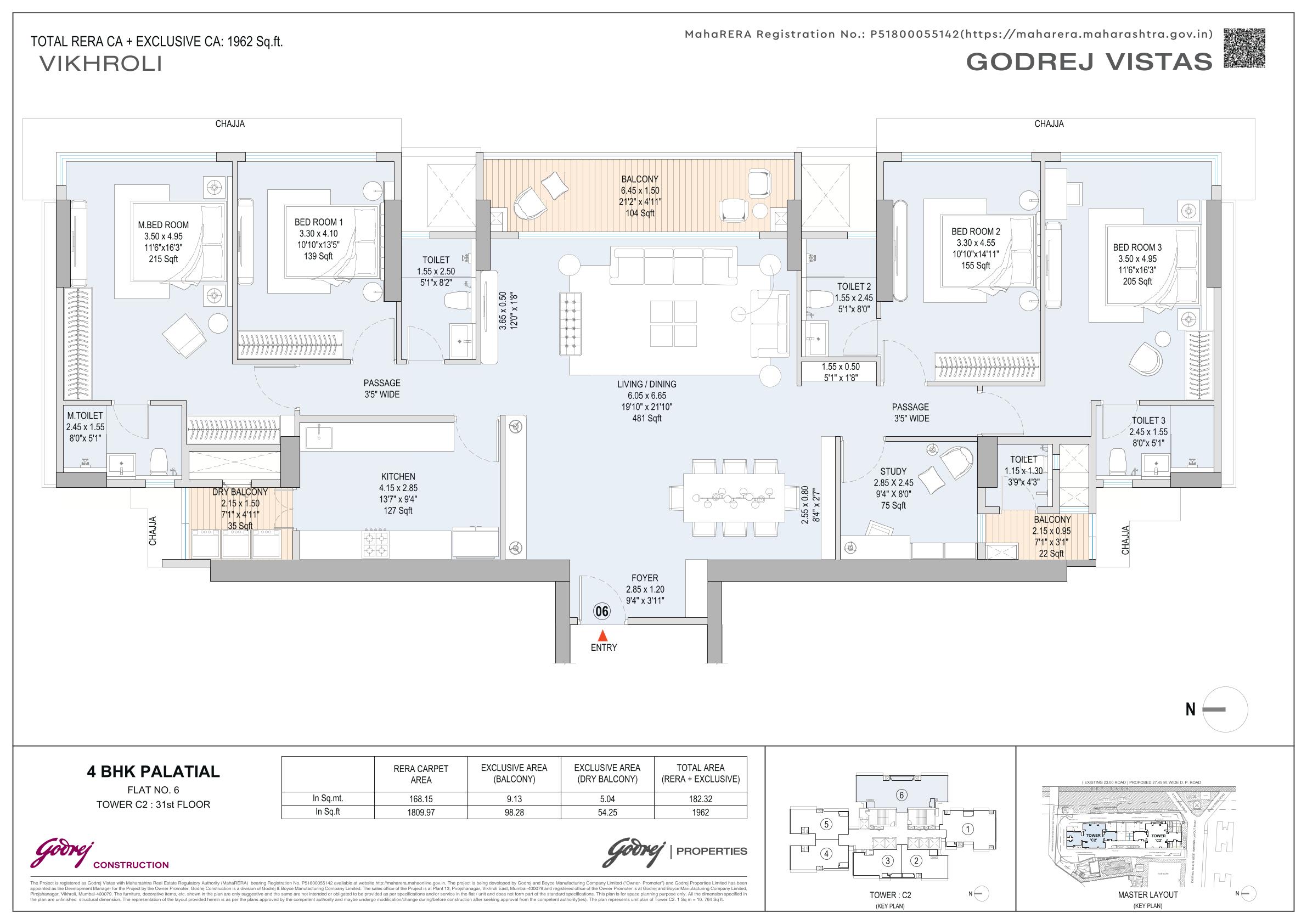 4 BHK Regal ~1700 sqft